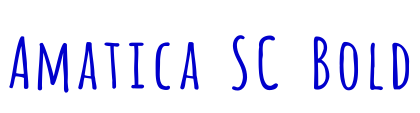 Amatica SC Bold 字体